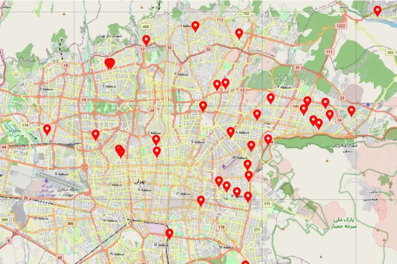 نقشه طباخی ها